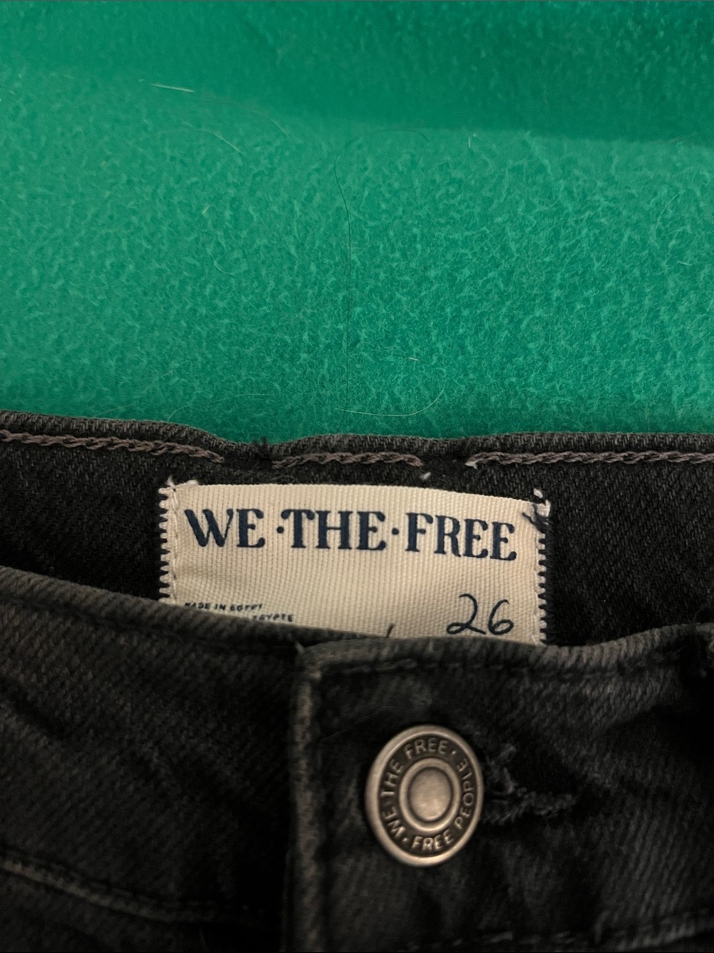 Free People Black Straight-Leg Jeans - Picture 2 of 3